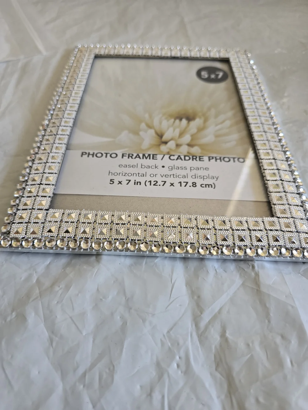 Silver Decorative 5x7 Photo Frame - Elegant  Accent New Handmade